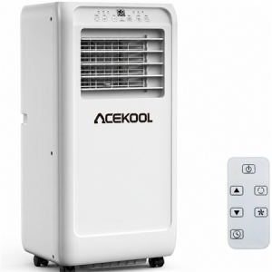 ACEKOOL 8,000 BTUs Portable Air Conditioner, 3 in-1 Quiet Room AC, High Efficiency, Portable AC Unit With Fast Cooling/Energy Saving/Remote Control 24H Timer, Cools Up to 350 Sq. Ft.