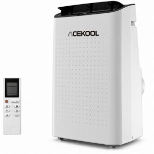 ACEKOOL 14000 BTU Portable Air Conditioner - 4 in-1 Cooling, Dehumidifier, Fan & Sleep Mode, Quiet AC Unit for Rooms up to 750 Sq.Ft, 24H Timer, Remote & Window Kit Included, Black Cover