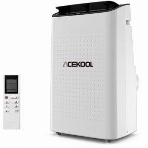 ACEKOOL 14000 BTU Portable Air Conditioner - 4 in-1 Cooling, Dehumidifier, Fan & Sleep Mode, Quiet AC Unit for Rooms up to 750 Sq.Ft, 24H Timer, Remote & Window Kit Included, Black Cover