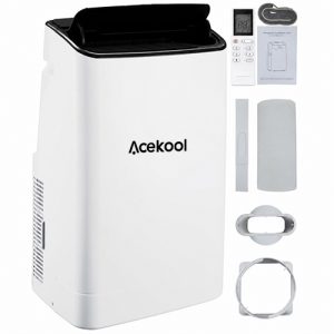 ACEKOOL 14000 BTU Portable Air Conditioner with Remote Control, 3-in-1 Free Standing Cooling AC Unit with Fan & Dehumidifier for 750 Sq Ft Rooms,Smart/Sleep Mode,3 Speed,Auto Swing,24H Timer