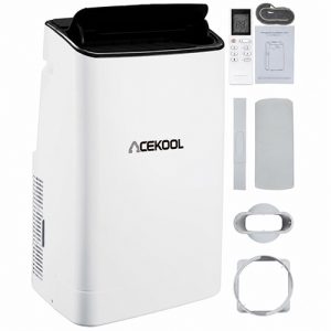 ACEKOOL 14000 BTU Portable Air Conditioner with Remote Control, 3-in-1 Free Standing Cooling AC Unit with Fan & Dehumidifier for 750 Sq Ft Rooms,Smart/Sleep Mode,3 Speed,Auto Swing,24H Timer