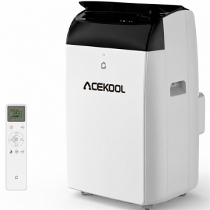 ACEKOOL 12,000 BTU Portable Air Conditioner, 3-In-1 Room Air Conditioner with Dehumidifier, Fan, Portable AC Unit for Rooms Cools Up to 550 Sq. Ft., Auto-Swing, Remote Control, Quiet Operation, 24-Hour Timer