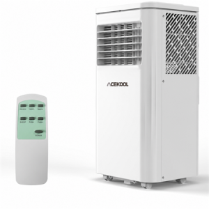 ACEKOOL 8,000 BTU Portable Air Conditioners, Quiet Portable Cooling AC Unit Up to 350 Sq.Ft. with Dehumidifier, 24H Timer, Sleep Modes, 3 in-1 AC Unit with Remote Control, for Bedroom, Room, Office,Apartment
