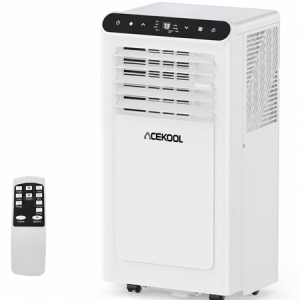ACEKOOL 8,000 BTU 3-in-1 Portable Air Conditioner: Cools, Fan & Dehumidifies Up to 350 Sq.Ft - Remote, 24H Timer for Home/Office