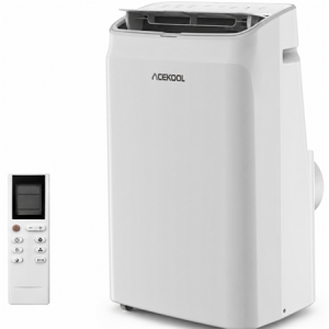 ACEKOOL Versatile 14000 BTU Portable Air Conditioners with Remote, Quiet AC Unit for Rooms up to 750 Sq.Ft., 3-IN-1 Standing Air Conditioner with Fan & Dehumidifier, 3 Speed, Timer, Auto Swing, White Top