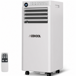 ACEKOOL Portable Air Conditioner, 10000 BTU Small Portable AC Unit for Rooms to 450 Sq. Ft. with Cooling, Dehumidifier & Fan Mode, Remote Control, LED Display, 24H Timer, Window Kit, for Bedroom, Office, Dorm