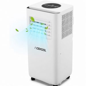 ACEKOOL 10000 BTU Portable Air Conditioners with Remote Control, 3-in-1 Free Standing Cooling AC Unit with Dehumidifier Fan Function, Cools Room up 450 Sq. Ft, Auto Swing, Sleep Mode, 24H Timer