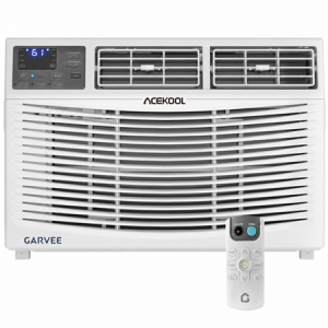 ACEKOOL 8000 BTU Window Air Conditioner, Cools Up to 350 Sq.ft., 24H Timer, Sleep Mode, Water Self Evaporation, Auto Restart, 3 Cooling & Fan Speeds, Window AC Unit for Bedroom, Office
