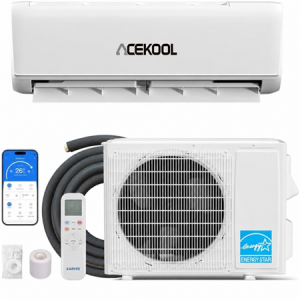 ACEKOOL Mini Split 18000 BTU Air Conditioner & Heater, 21 SEER2 Energy Star, 208-230V, WiFi Smart APP & Alexa Compatible, Ultra Quiet Ductless AC Heating Cooling System for Rooms up to 1250 Sq. Ft.