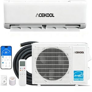 ACEKOOL Mini Split 18000 BTU Air Conditioner & Heater, 21 SEER2 Energy Star, 208-230V, WiFi Smart APP & Alexa Compatible, Ultra Quiet Ductless AC Heating Cooling System for Rooms up to 1250 Sq. Ft.
