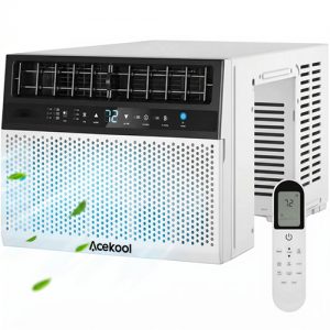 ACEKOOL 8000BTU U Shaped Window Air Conditioner, Window AC Units Cools up to 350 Sq. Ft with Remote Control, Quiet Operation Ideal for Bedroom Living Room Home Office