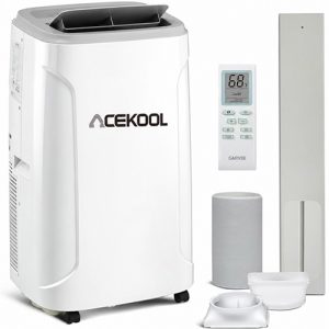 ACEKOOL Portable Air Conditioner 12,000 BTU, Dehumidifier, Fan with Remote Control, Quiet Floor AC Unit Cools Up to 550 Sq Ft, LED Touch Panel/Installation Kits for Bedroom Home Office