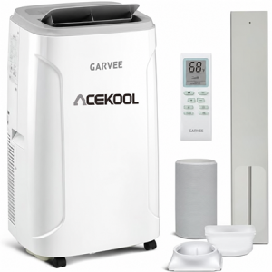 ACEKOOL Portable Air Conditioner 12,000 BTU, Dehumidifier, Fan with Remote Control, Quiet Floor AC Unit Cools Up to 550 Sq Ft, LED Touch Panel/Installation Kits for Bedroom Home Office