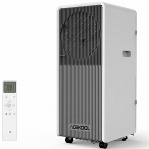 ACEKOOL 14,000 BTU Air Conditioner Portable, 3-in-1 Room Standing Air Conditioners with Remote Control, Fast Cools 750 Sq.Ft. for Indoor Room, Dorms - Gray