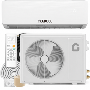 ACEKOOL Mini Split Air Conditioner 12000 BTU with 19 SEER2 Efficiency, 208-230V, Smart Split Unit AC Cooling/Heating Up to 750 Sq.Ft, Inverter Tech Ductless Air Conditioner with WiFi & Remote Control