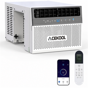 ACEKOOL Window Air Conditioner,6000 BTU U-Shaped & Air Conditioner Window Unit,Window Ac - Ultra Quiet, Energy Efficient, Cools Up To 350 Sq.Ft.-App Control,6 Modes,Sleep Mode,For Bedroom,Office,Room