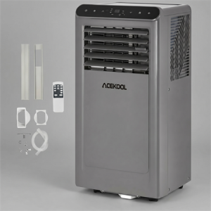 ACEKOOL 10000 BTU Portable Air Conditioners, 3-In-1 Portable AC Unit Up to 450 Sq.Ft, Quiet Air Conditioner With Fast Cooling/Energy Saving/Remote Control/24Hrs Timer for Bedroom, Office, Apartments, Grey