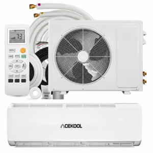 ACEKOOL 12000 BTU Mini Split Air Conditioner, 19 SEER2 Ductless Inverter AC w/ 115V, Cool Up to 750 Sq. Ft with Heat Pump System, White