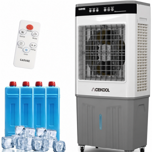 ACEKOOL Evaporative Air Cooler with Remote & Timer, 3500 CFM Portable Swamp Cooler Fan with 11.6 Gal Water Tank, 3 Speeds, 120Â° Oscillation, Blows Cold Air for Home Office Workshop Garage