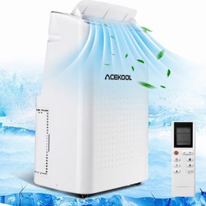 ACEKOOL 14000 Btu Portable Air Conditioners, Air Conditioner Portable Cooling 750 Sq.ft, Noise Low 53db, Timer, 115V, 3 In 1 Portable Ac Unit with Remote Control, Ac, Fan, Dehumidifier for Room