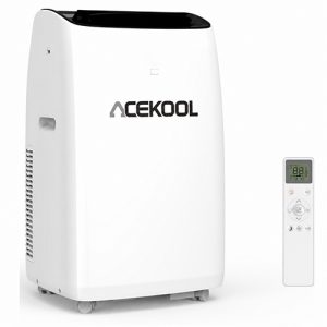ACEKOOL 14000 Btu Air Conditioner with Heater Cools Up to 750 Sq.Ft., 4 in-1 Portable AC Units for Rooms with Dehumidifier, Heater, Fan, Quiet Room Air Conditioner, Auto Swing, Remote, Window Kit, Whtie